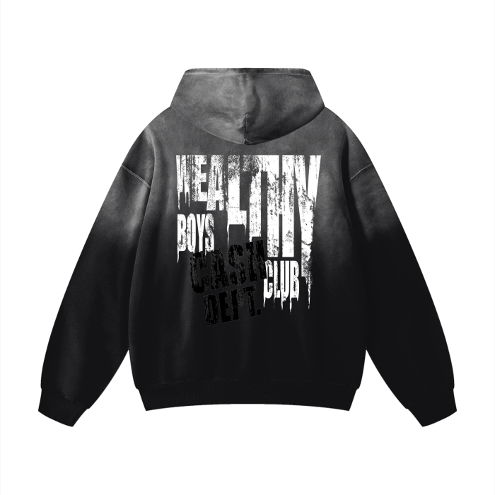 Heavyweight Pure Cotton Handcrafted Monkey Wash Drop Shoulder Oversized Hoodie